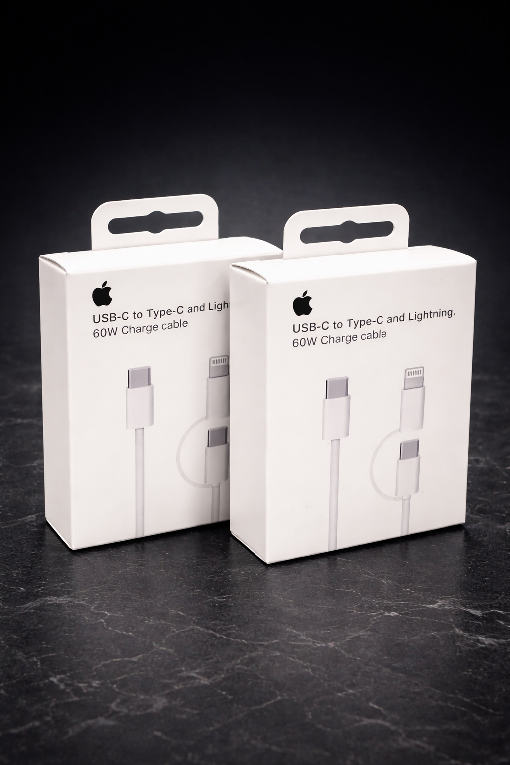 Cable USB-C a USB-C y Lightning – 60W